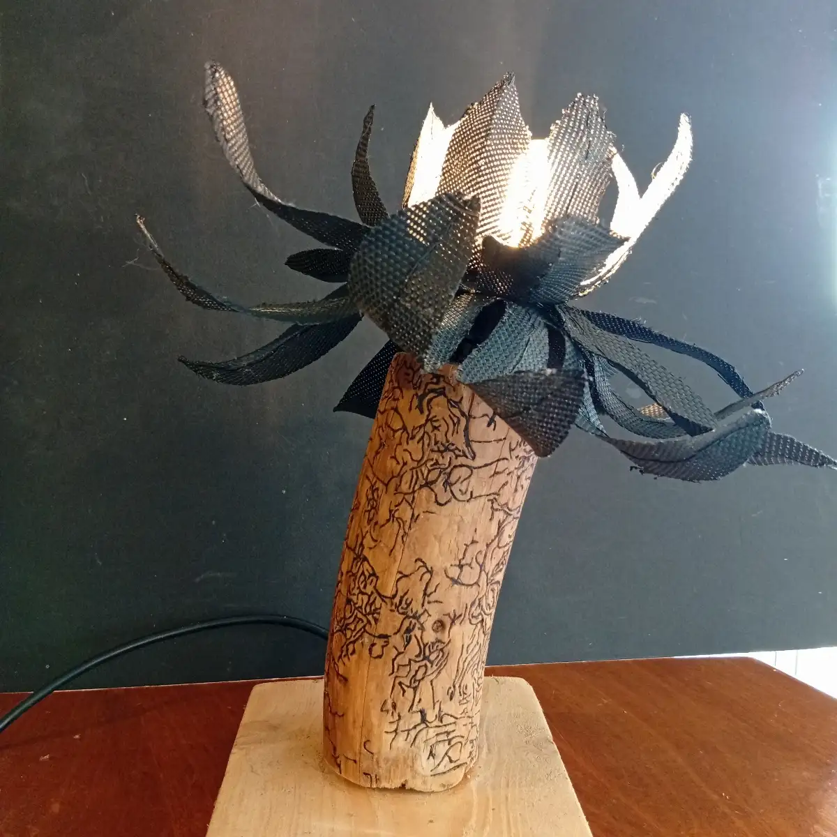 Lampe en bois